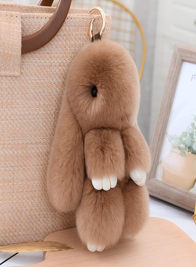 Bandfol Fluffy Bunny Keychain Plush Lulu Bunny Keychain for Women, Soft Rabbit Cute Bag Charms for Easter Birthday Gift - Image 5